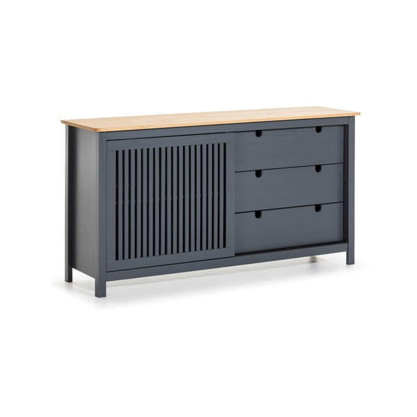 Comodă din lemn Marckeric Bruna, gri-image-2