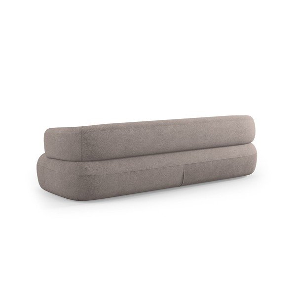 Canapea maro deschis cu tapițerie din țesătură bouclé 200 cm Jenny – Micadoni -image-4