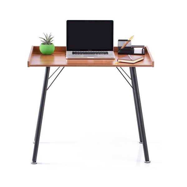 Birou cu blat cu aspect de lemn de nuc 50x90 cm Fey – Homede-image-4