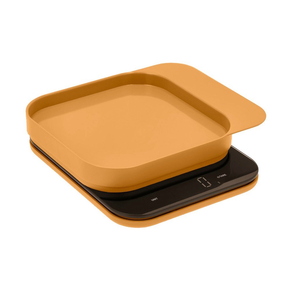Cântar de bucătărie galben din plastic digital Mensura – Rosti