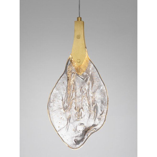 Lustră aurie LED cu intensitate reglabilă din oțel cu abajur din sticlă ø 17,5 cm Bellina – Nova Luce-image-3