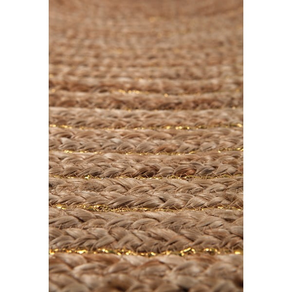 Covor lucrat manual Nattiot Abha, ø 140 cm, maro-image-3