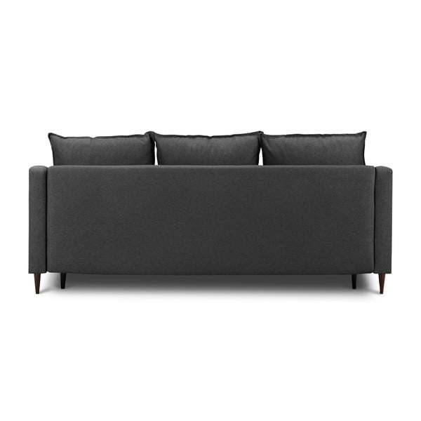 Canapea extensibilă cu spațiu pentru depozitare Mazzini Sofas Ancolie, gri închis, 215 cm-image-3