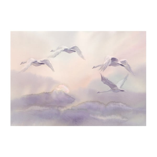 Tapet în format mare Artgeist Flying Swans, 200 x 140 cm