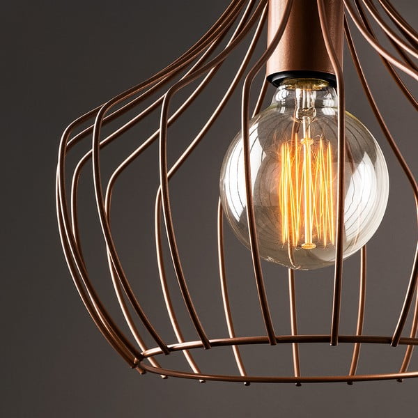 Lustră arămie cu abajur din metal ø 27 cm Mezopotamya – Opviq lights-image-3