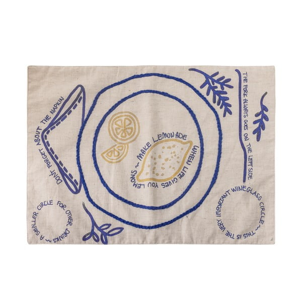 Suport pentru farfurii din amestec de in 33x48 cm Limone – Bloomingville