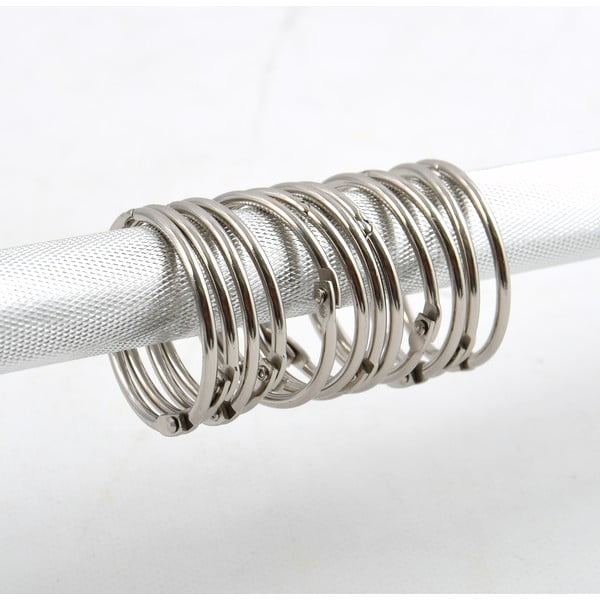 Inele pentru perdea de duș argintiu-mat 12 buc. Ringo Small – Spirella-image-2