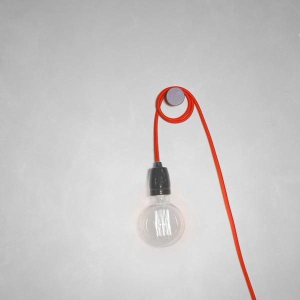 Cablu textil cu soclu Filament Style Cable, roșu