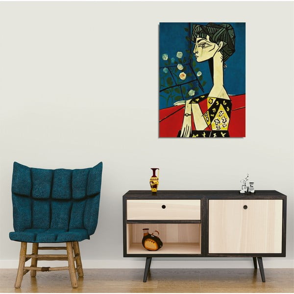 Reproducere tablou pe pânză Pablo Picasso Jacqueline with Flowers, 30 x 40 cm-image-1