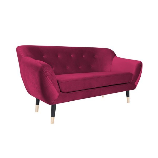 Canapea Mazzini Sofas AMELIE cu picioare negre, roz, 158 cm-image-2