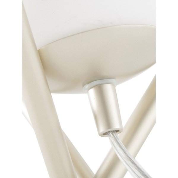 Veioză cu abajur din sticlă Westwing Collection Erik, înălțime 33 cm, alb-image-3