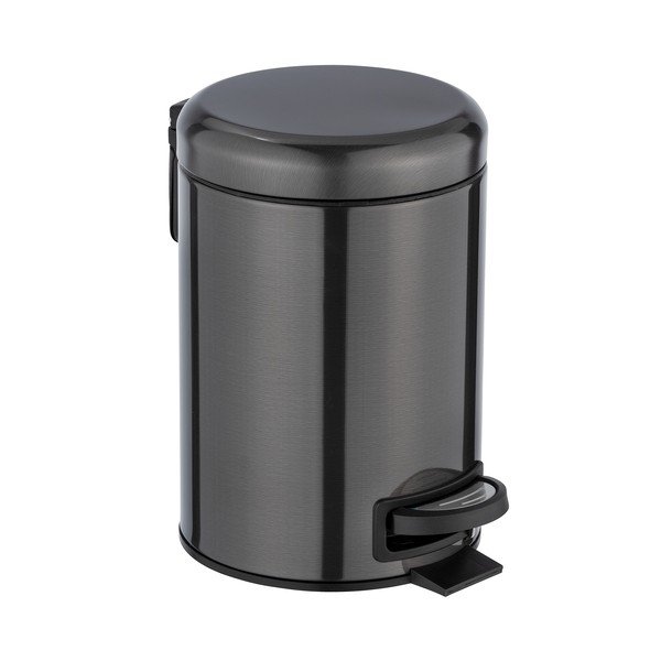 Coș de gunoi din oțel inoxidabil Wenko, 3 l, negru-image-1