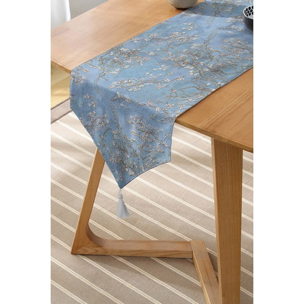 Napron de masă 45x140 cm Blue Spring – Minimalist Cushion Covers-image-1