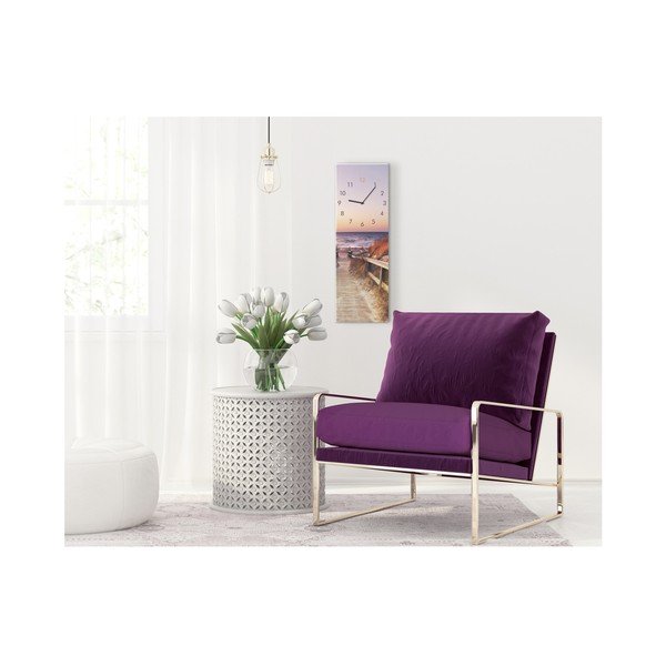 Ceas de perete Styler Glassclock Sunset, 20 x 60 cm-image-2