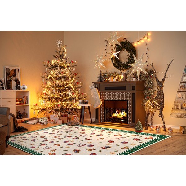 Covor verde 160x230 cm  cu model de Crăciun Green Christmas – Villeroy&Boch-image-1