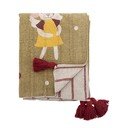 Pătură din bumbac reciclat 130x160 cm  cu model de Crăciun Peo – Bloomingville
