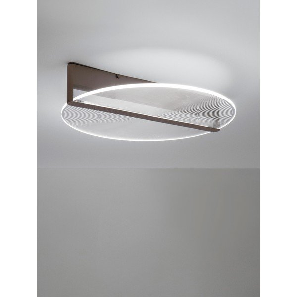 Plafonieră maro LED cu intensitate reglabilă din aluminiu cu abajur din sticlă acrilică Noah – Nova Luce-image-1