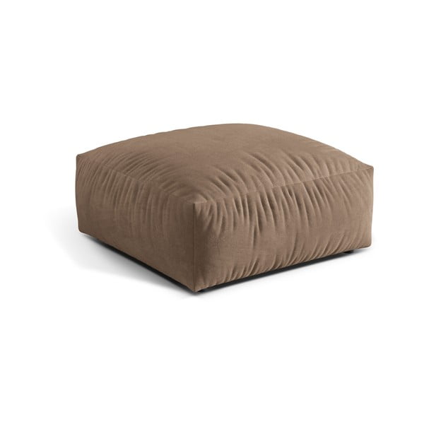 Taburet modular maro deschis cu tapițerie din catifea Martina – Micadoni -image-1