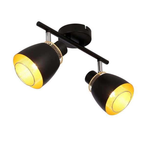 Plafonieră neagră cu abajur din metal 41.5x10 cm Aleksandria – Candellux Lighting