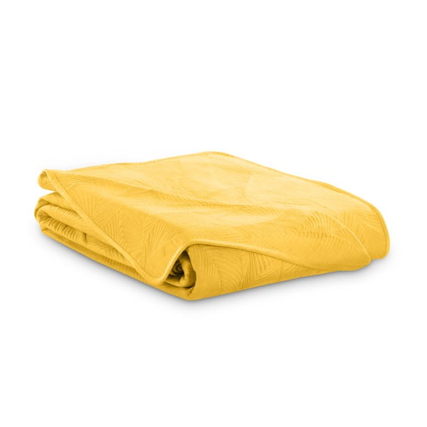 Cuvertură galbenă ocru pentru pat dublu 200x220 cm Palsha – AmeliaHome-image-2