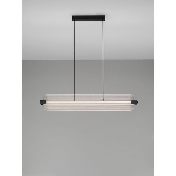 Lustră negru-mat LED cu intensitate reglabilă din sticlă Emery – Nova Luce-image-4