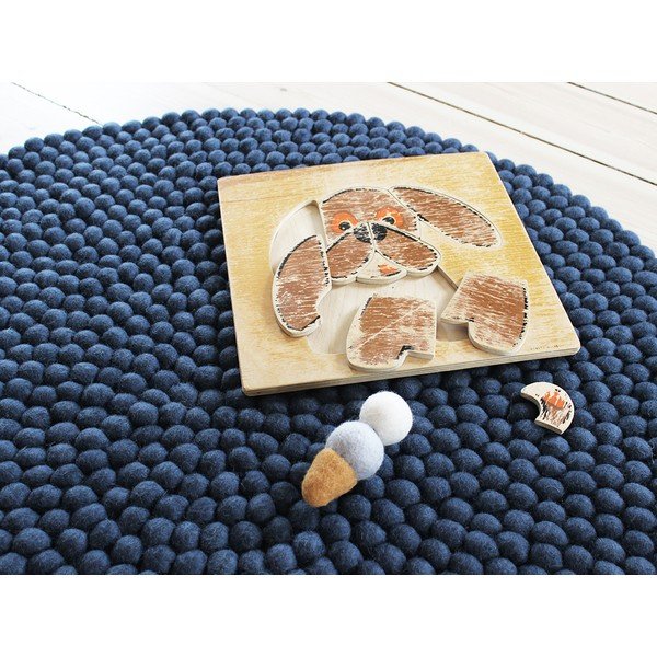 Covor cu bile din lână Wooldot Ball Rugs, ⌀ 200 cm, albastru-image-2