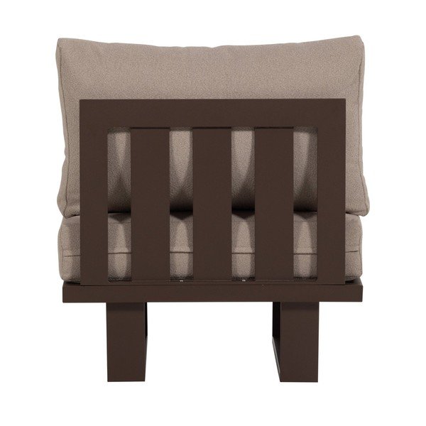 Fotoliu de grădină maro din metal/capitonat Bear – WOOOD-image-4