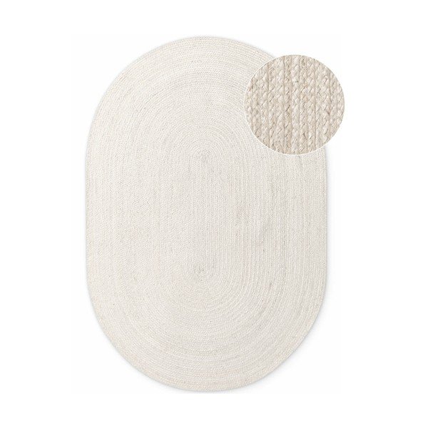 Covor crem reversibil/țesut manual din iută 160x230 cm Braided – Hanse Home