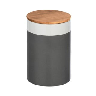Cutie depozitare din ceramică cu capac din bambus Wenko Malta, 1,45 l
