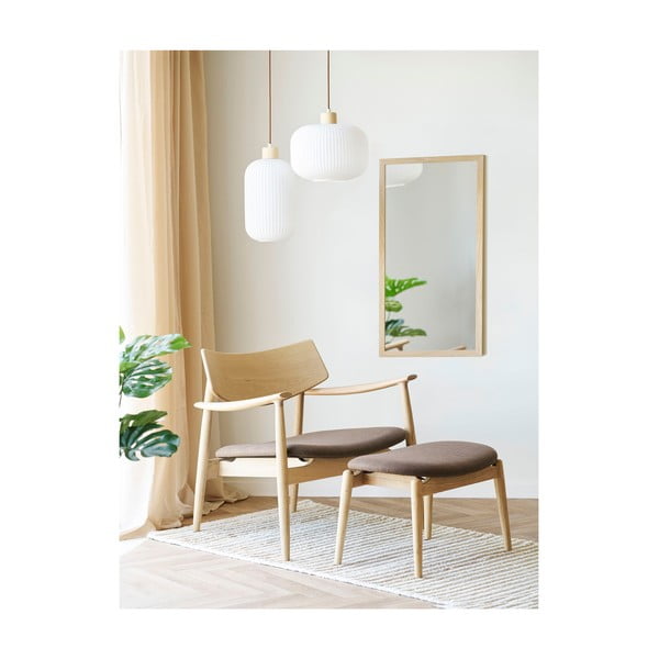 Fotoliu cu taburet maro Olvera – House Nordic-image-1