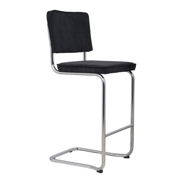 Scaun de bar negru 113 cm Ridge Rib – Zuiver