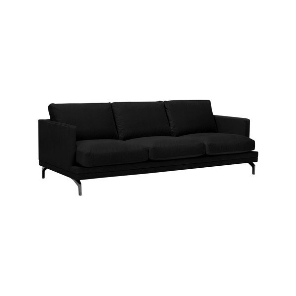 Canapea cu 3 locuri Windsor & Co Sofas Jupiter, negru-image-1