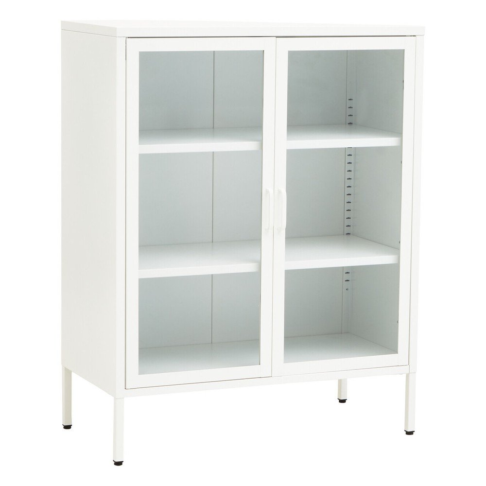 Vitrină albă din oțel 80x102x40 cm Acier – Premier Housewares