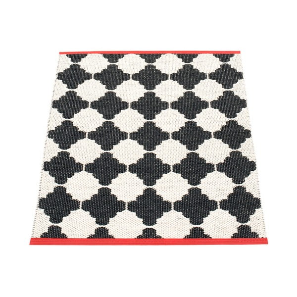 Covor pentru exterior și interior alb-negru 70x90 cm Marre Black Coral  – Pappelina