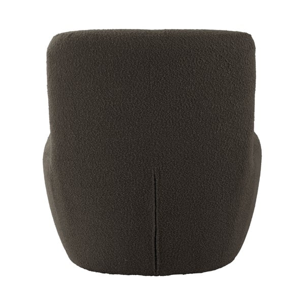 Fotoliu gri/maro cu tapițerie din țesătură bouclé Ada – Leitmotiv-image-3