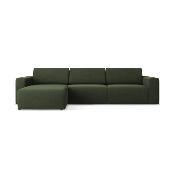 Colțar modular verde (cu colț pe partea stângă) Kalea – Makamii
