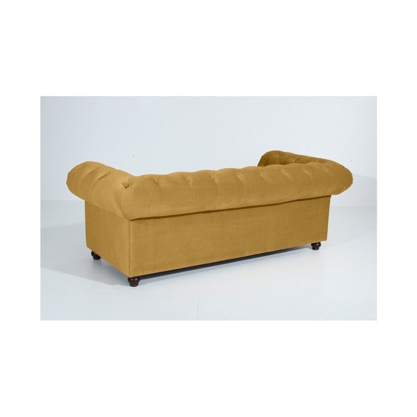 Canapea Max Winzer Orleans Velvet, 216 cm, galben-image-1