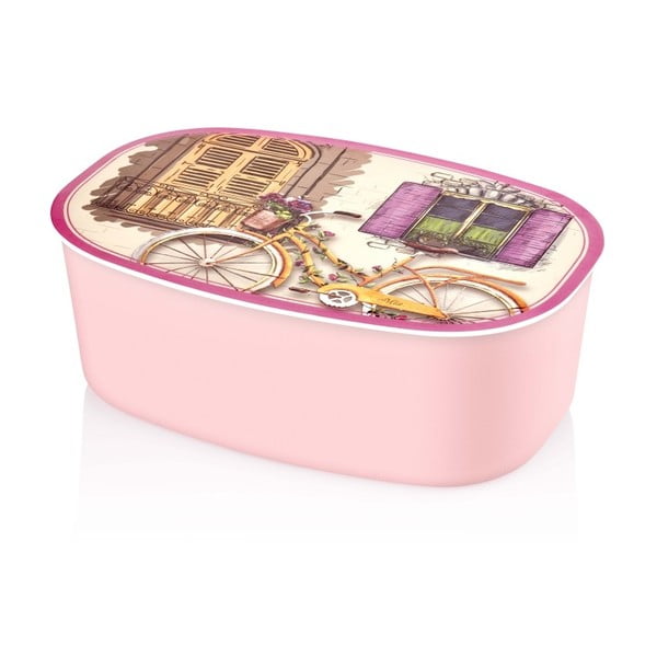 Cutie pentru pâine The Mia Bisiklet, 34 x 13 cm, roz