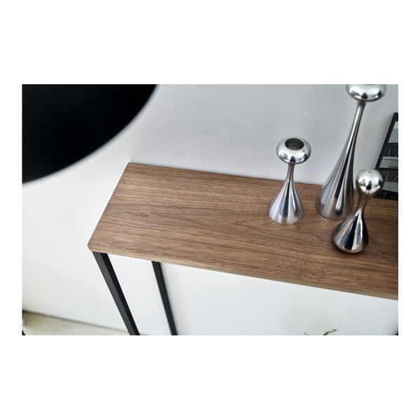 Masă consolă neagră 18.5x60 cm Tower – YAMAZAKI-image-3