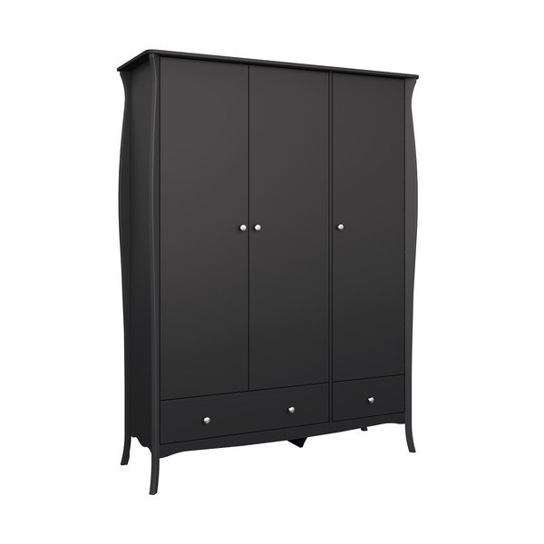 Șifonier negru 143x192 cm Baroque - Tvilum-image-2