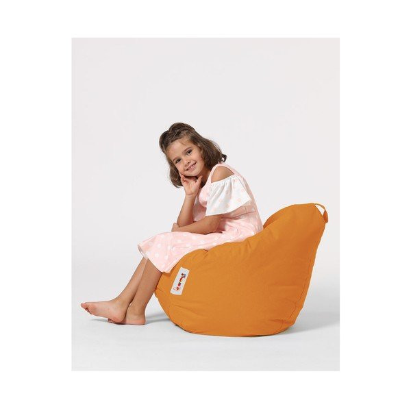 Fotoliu puf pentru copii portocaliu Premium – Floriane Garden-image-1