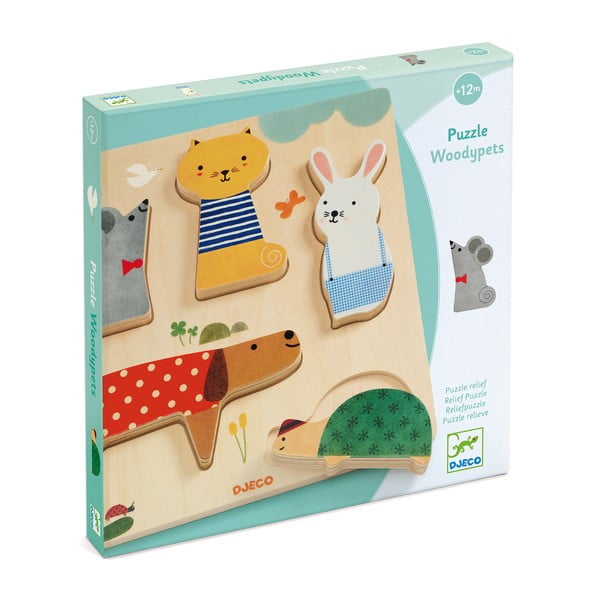Puzzle din lemn Djeco „Animale de companie”-image-2