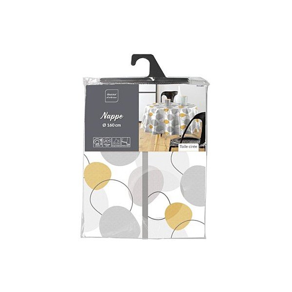 Față de masă lavabilă ø 160 cm Disco – douceur d'intérieur-image-1