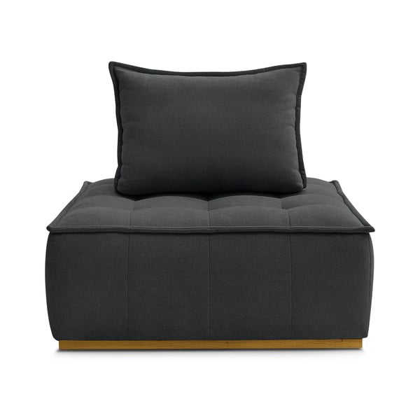 Fotoliu gri închis cu tapițerie din chenille Elisa – Bobochic Paris-image-3