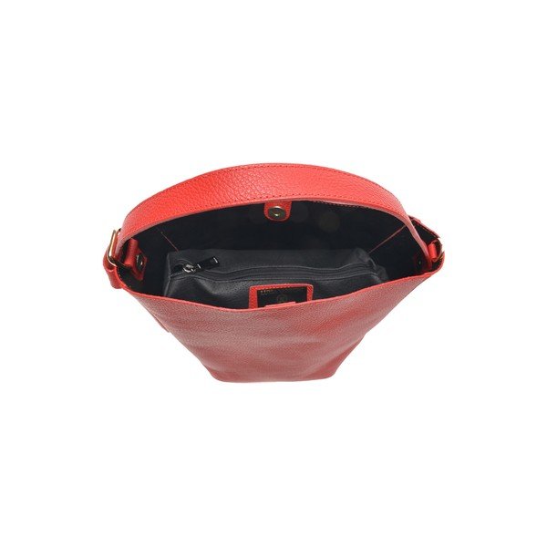 Geantă de mână tote din piele Luisa Vannini, roșu-image-2