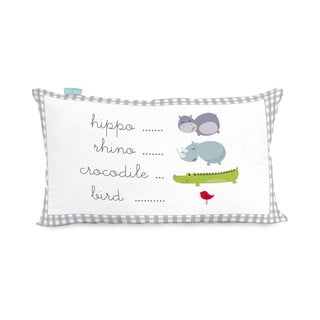 Față de pernă din bumbac cu 2 fețe Mr. Fox Hippo 50 x 30 cm