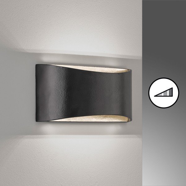 Aplică de perete neagră LED cu intensitate reglabilă Arles – Fischer & Honsel-image-4