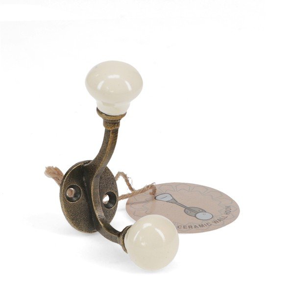 Cuier de perete crem din metal 3 cm – Rex London-image-2