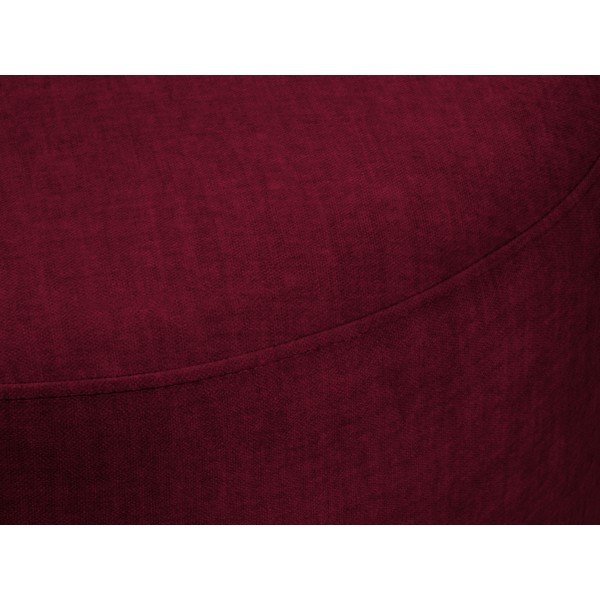Puf din catifea Mazzini Sofas Debbie, ø 68 cm, roșu închis-image-1
