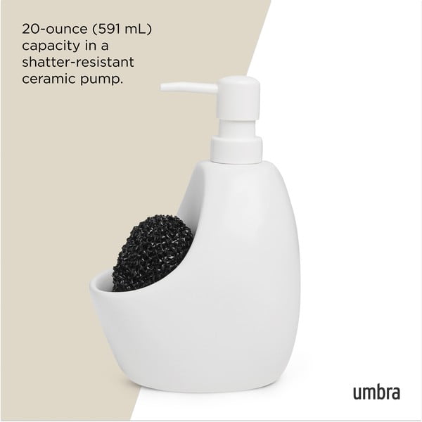 Dozator de săpun lichid alb din ceramică 590 ml Joey – Umbra-image-3